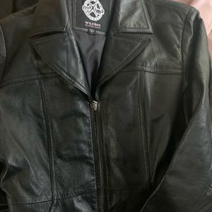 Leather coat
